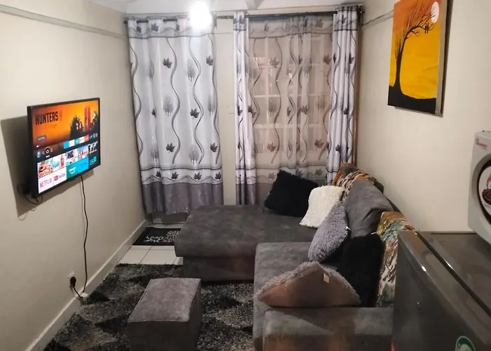 Ruth Furnished Apartments ,1 Bedroom Apartment Available In Nairobi,Imara Daima Near Mombasa Road 2Mins Drive To Imara Mall,10 Mins Drive To Jomo Kenyatta International Airport . Accommodate 2 To 3 Pax