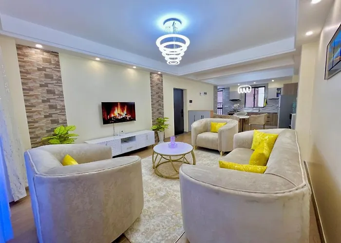 Serene Stays Apartment With Amazing City Views, Heated Swimming Pool, Modern Equipped Gym, Private Parking Space And Child Play Area